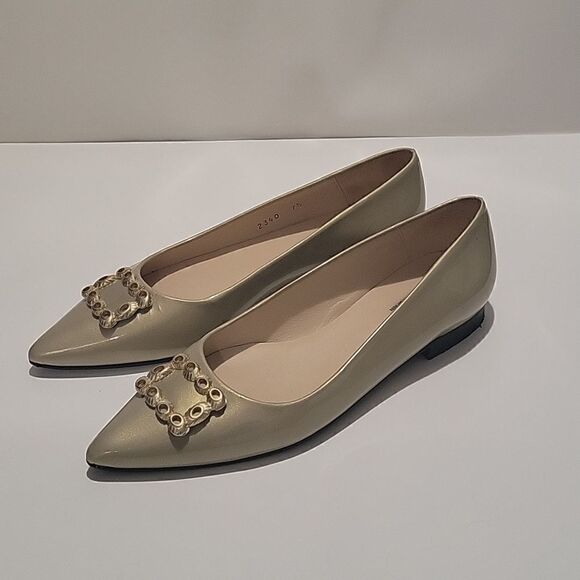 Jon Josef Pointed Toe Flats with Buckle - Picture 3 of 16